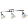 thumbnail image 3 of Beaumont Lane 3 Light Steel Track Lighting in Pewter and Seafoam, 3 of 3