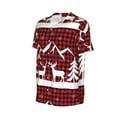 thumbnail image 6 of Fotbe Christmas Buffalo Plaid Baseball Jersey Shirt for Men and Women, Casual Short Sleeves Button Down T-Shirt-X-Large, 6 of 9