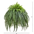 thumbnail image 2 of Nearly Natural 56" Giant Boston Fern Artificial Plant in Cement Bowl, Green, 2 of 2