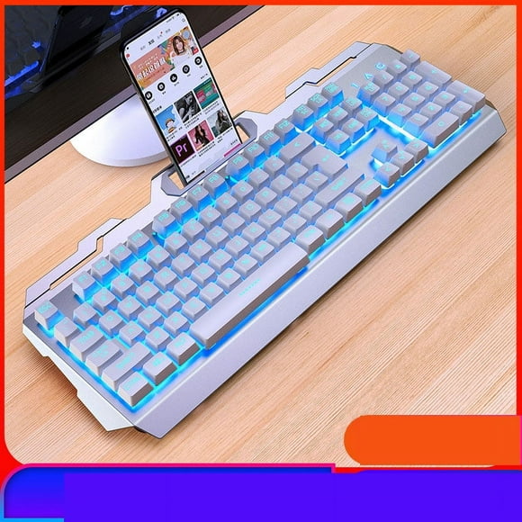 Wired Gaming Keyboard LED Rainbow Backlit Gaming Keyboard RGB Gaming Ergonomic Wrist 104 Keys for Windows & Mac PC Gamers$Mechanical Gaming Keyboard and Mouse Combo