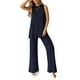 thumbnail image 1 of Conjunto Deportivo para Mujer PRETTYGARDEN Top sin Mangas Azul Marino Talla L, 1 of 8