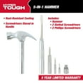 Hyper Tough 5in1 Hammer and Screwdriver Set, 4 Screwdrivers and 1