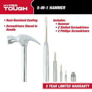 Hyper Tough 5-in-1 Hammer & Screwdriver Set
