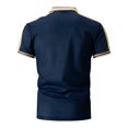 thumbnail image 6 of FUZHIQ Men's Polo Shirts Short Sleeve Color Block Horse Embroidery Casual Golf Polo Breathable Lightweight Business Daily Wear Fashion Collared Tops,XXL, 6 of 6