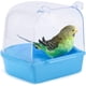 thumbnail image 1 of Bañera para pájaros, Bañera para pájaros con ganchos, Jaula para baño de pájaros Accesorio para jaula de bañera para pinzones, periquitos, alondras y pájaros pequeños (blue13x13x13.5cm). Afortunado Sencillez, 1 of 4