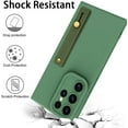 thumbnail image 2 of Wristband Case for Samsung Galaxy S24 Ultra, Flexible Silicone Phone Case with Wrist Strap Band, Matte Kickstand Slim Shockproof Case with Camera Protection for Women Girls, Green, 2 of 12
