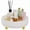 White, variant on 360° Rotating Cosmetic Organizer, Large Black & Gold Perfume Storage Box