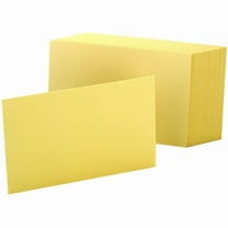Oxford 7420 CAN 4 in. x 6 in. Unruled Index Cards - Canary (100/Pack)