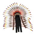 thumbnail image 4 of Tocado de inspiración nativa americana con plumas y cuentas, tocado de jefe indio para alargar el estilo, 4 of 9