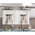 thumbnail image 1 of Linon Farhart Bar Stool with Adjustable Height & Swivel, Aged Walnut, 1 of 9