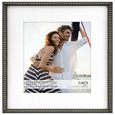 Mcs 16x20 Inch Bead Frame With 11x14 Inch Mat Opening Pewter