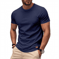 thumbnail image 1 of Camiseta de Viscosa de Bambú para Hombre, Ultra Suave, , Refrescante, Cuello Redondo, Informal, Básica Azul Marino XL, 1 of 6