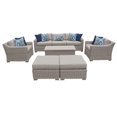 thumbnail image 1 of Ensemble de Meubles de Patio en Osier d'Extérieur 8 Pcs Beige, 1 of 2