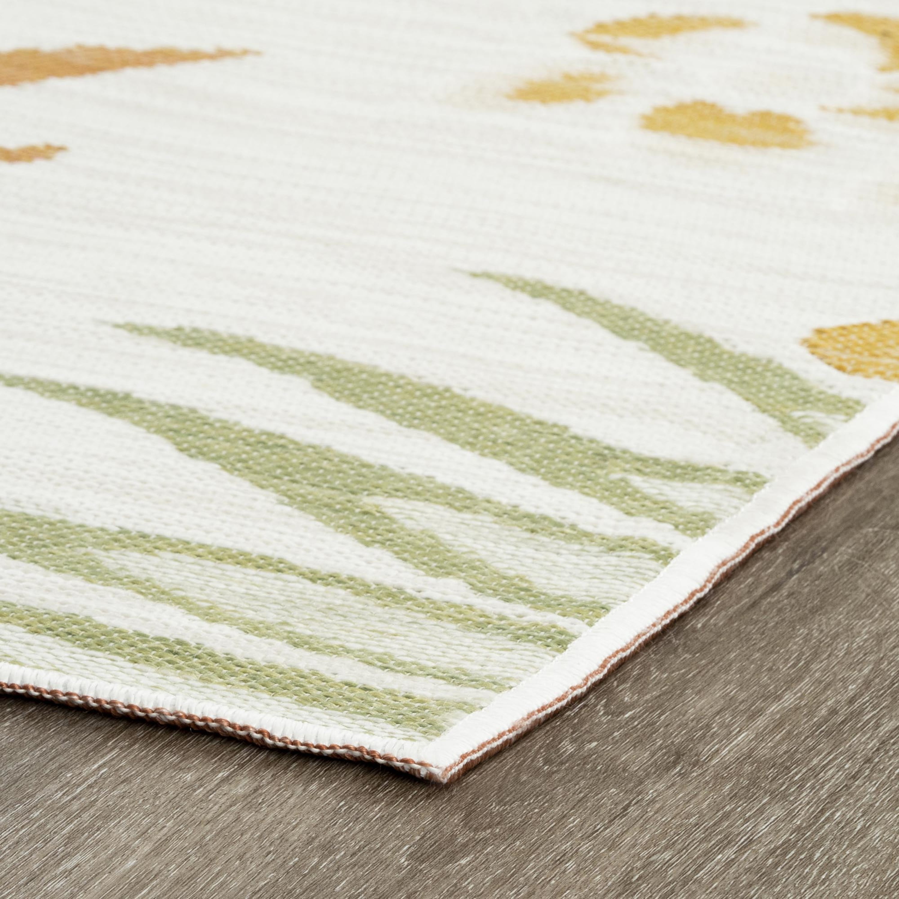 Bliss Rugs Floral Indoor Outdoor Rug Reversible Runner Rug for Patio, Hallway, Entryway, Deck, Orange ,2' x 8'
