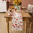 thumbnail image 2 of Red Poppy Table Runner 70 Inches, Spring Summer Flowers Botanical Rustic Bed Runner Dresser Scarves Tabletop for Indoor Outdoor Parties/Ceremony/Banquet, 13" x 70", 2 of 9