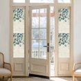 thumbnail image 2 of Blue Teal Botanical Window Privacy Film, Weeping Fall Eucalyptus Leaves Rustic Static Cling UV Sun Blocking Heat Control Window Tint, Non-Adhesive One Way Windows Privacy Cover 17.7''x78.7'', 2 of 7