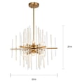 thumbnail image 3 of Woodbridge Lighting Spires 6-Light Metal Chandelier in Brass/Plated Amber, 3 of 5