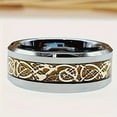 thumbnail image 6 of 1pc Trendy Beautiful Cool Silvery 304 Stainless Steel Celtic Dragon Patterned Ring - 8MM-Wide Ring - For Men - Suitable for Engagement, Birthday, Anniversary - Perfect Gift for Him,silver,10, 6 of 9