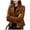 Brown, variant on Jiyugala Womens Overcoat Plus Size Fashion Leather Jacket Long Sleeve Zipper Fitted Artificial Leather Coat Fall Short Jacket Slim Coat