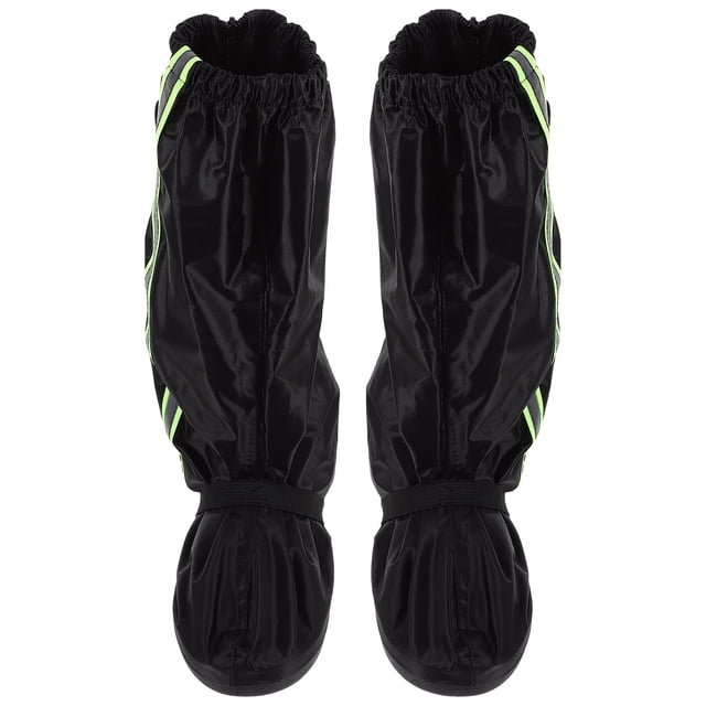 EeaseMX Funda impermeable para zapatos, tela Oxford, para botas de lluvia y nieve, reflectante, para hombre y mujer (negro, XL)