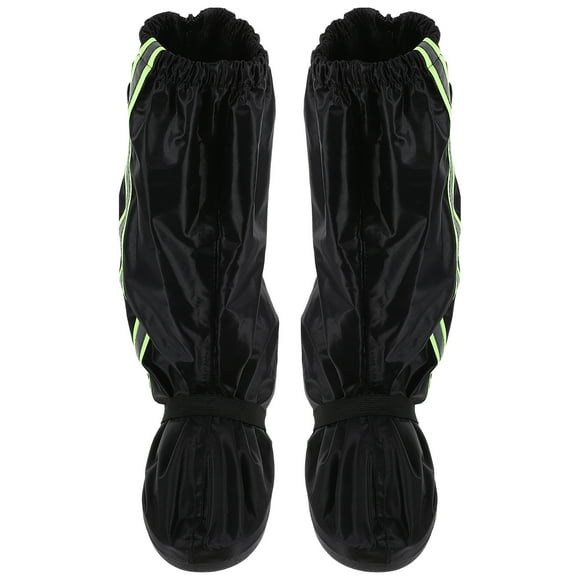 EeaseMX Funda impermeable para zapatos, tela Oxford, para botas de lluvia y nieve, reflectante, para hombre y mujer (negro, XL)