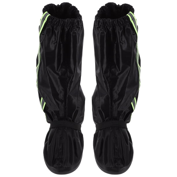 EeaseMX Funda impermeable para zapatos, tela Oxford, para botas de lluvia y nieve, reflectante, para hombre y mujer (negro, XL)