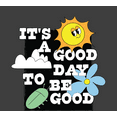 thumbnail image 2 of Positive Vibes It's Good To Be Good Charcoal Men's Crew Neck Short Sleeve Tee-Medium, 2 of 2