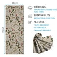 thumbnail image 2 of Red Mushroom Berry Leaf Beige Pattern Hot Yoga Mat Towel Non Slip for Hot Yoga - Quick-Drying Yoga Mat Cover with 4 Corner Pockets with Travel Bag - Hot Yoga Towel Non Slip 70"x26", 2 of 6