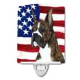 thumbnail image 1 of Carolines Treasures SS4035CNL USA American Flag with Boxer Ceramic Night Light, 1 of 2
