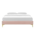 thumbnail image 3 of Modway Sutton Lit Double Moderne en Velours de Performance, Rose, 3 of 9