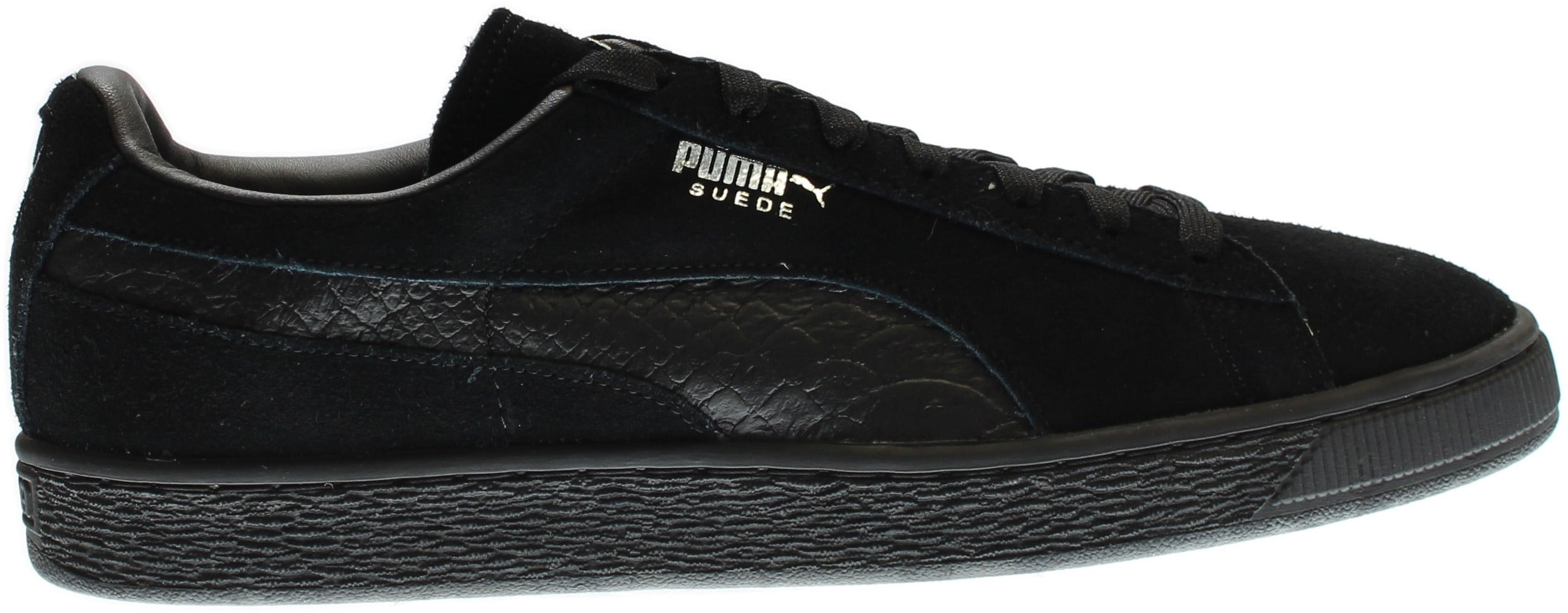 PUMA 363164-06 : Men's Suede Classic Mono Reptile Fashion Sneaker, Black (Puma Black-puma Silv, 9 D(M) US) - image 2 of 7