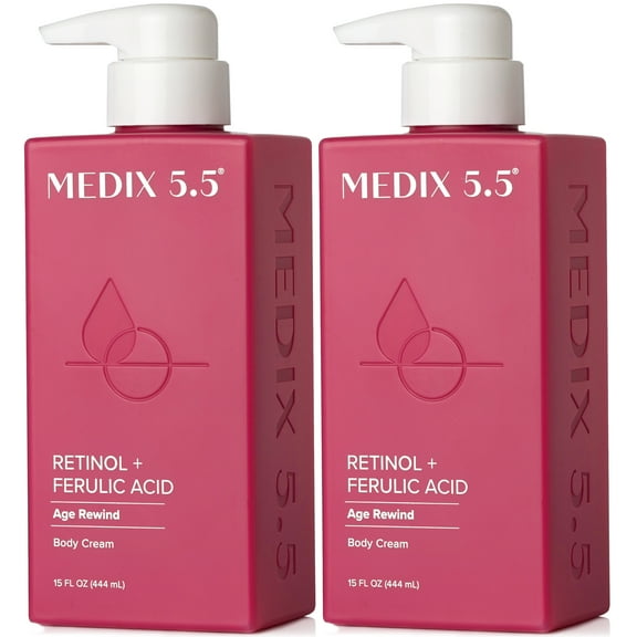 MEDIX 5.5 Retinol   Ferulic Acid Body Cream 15 fl oz Two Pack