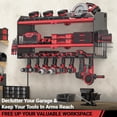 thumbnail image 3 of Power Tool Organizer with Charging Station Wall Mount  Cordless Drill and Battery Holder for Garage Organization  Electric Tools Storage Rack Build in Surge Protection Power Strip - Yello, 3 of 9