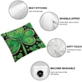 thumbnail image 4 of Nawypu  St Patricks Day Clover Polka Dot Black Throw Pillow Cover, Lucky Shamrock Cushion Case Decoration for Sofa Couch&nbsp;2pc, 4 of 6