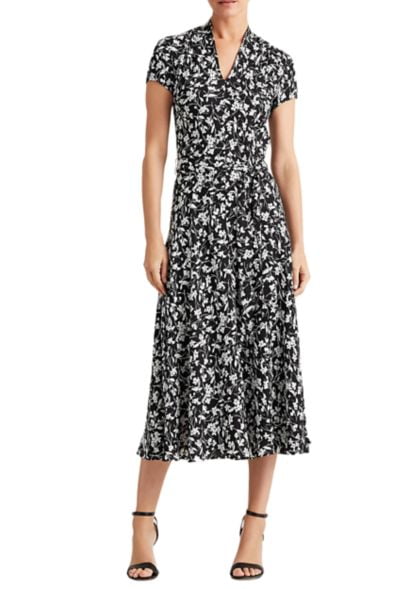 floral georgette dress ralph lauren