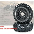thumbnail image 2 of Telyswee 2 Pack 25x8-12 ATV Tires 6 Ply All-Terrain Tire with 12" Rim, 4 Lug Hole, PCD 4x136mm, 3.5+2.5 Offset for ATV UTV Trail Off-Road Mud Sand Terrain, 2 of 8
