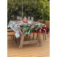 thumbnail image 2 of Outdoor Tablecloth with Umbrella Hole and Zipper, Red Black Christmas Rectangle Table Cloth 60x120 Inch Waterproof Tablecloth, Xmas Winter Snowman Snowflakes Trees Picnic Table Cover for Patio, 2 of 7