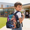 thumbnail image 3 of KUIFORTI Cool Wolf Toddler Backpack for Boys Kids School Bag with Multiple Storage Pockets Adjustable Straps Durable Polyester for Preschool Kindergarten Daily Use, 3 of 7