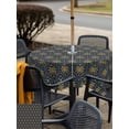 thumbnail image 5 of Outdoor Tablecloths with Umbrella Hole & Zipper, Yellow Palm Trees 54x54 Inch Square Tablecloths, Summer Tropical Coconut Trees Vintage Waterproof Table Cloth, Patio/Pool/Picnic Table Covers, 5 of 8