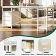 thumbnail image 3 of HOMRELEXA 55" Computer Desk, Home Office Desk with 3 Drawers and Storage Shelves, PC Table Desk for Bedroom, White, 3 of 9