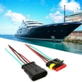 thumbnail image 2 of Car Waterproof Connector, Waterproof Practical Waterproof Electrical Connector  For Trucks For Cars For Boats For Marines 4P, 2 of 8