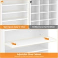 thumbnail image 3 of Homieasy Tall Shoe Cabinet, 9-Tier Wood Shoe Storage Organizer, Freestanding Shoe Storage Cabinet with Large Capacity, Vertical Space Saving Shoe Rack, White, 3 of 6