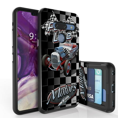 LG G8 ThinQ Case, PimpCase Slim Wallet Case + Dual Layer Card Holder Designed For LG G8 ThinQ (Released 2019) Finish Line Motors