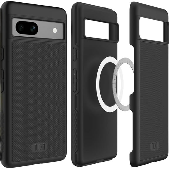 TUDIA MergeGrip Google Pixel 7a Case Magsafe Compatible Heavy Duty - Matte Black