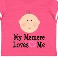 thumbnail image 4 of Inktastic Me Memere Loves Me Grandchild Girls Toddler T-Shirt, 4 of 5