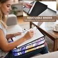 thumbnail image 5 of Haosy Accordion File Organizer Zipper Binder 500 Sheet 6-Tab Expanding File Folder Multi-Pocket 1.2 Inch 3 Ring Watercolor Leaves, 5 of 7