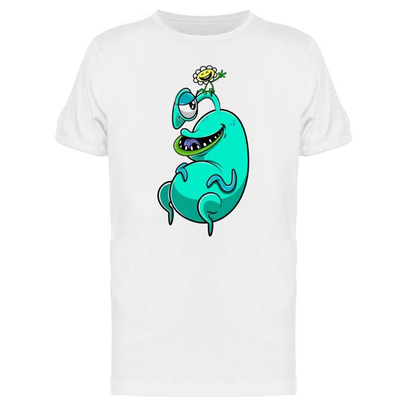 Funny Monster And Flower Cartoon Tee Men's -Image by Shutterstock