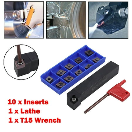 

Leke 10pcs CNC Metal Lathe Turning Tools Cutter Holder CCMT09T304 Carbide Inserts Set