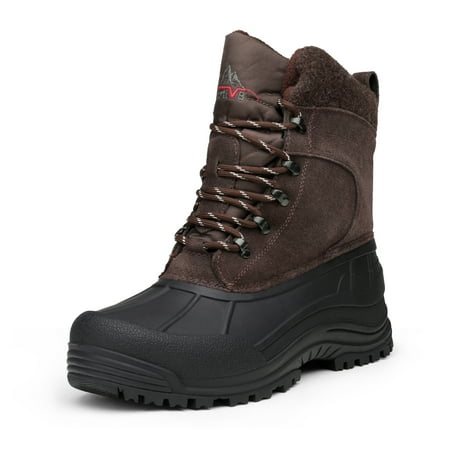 

Nortiv8 Men s Winter Snow Boots Insulated Waterproof Work Boots Outdoor Hiking Shoes TERREY-1M Brown Size 12