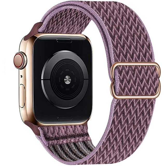 Bracelet Extensible en Boucle Solo Compatible avec les Bracelets Apple Watch 42mm 44mm, Bracelet Tressé Élastique Réglable en Nylon Tissé pour Femmes et Hommes Compatible avec la Série iWatch (Style4)